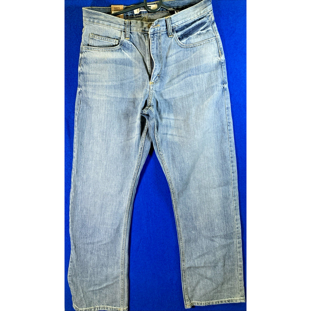 Wrangler Men's Regular Fit Straight Leg Jeans Light Wash Blue Denim Size 32 NEW
